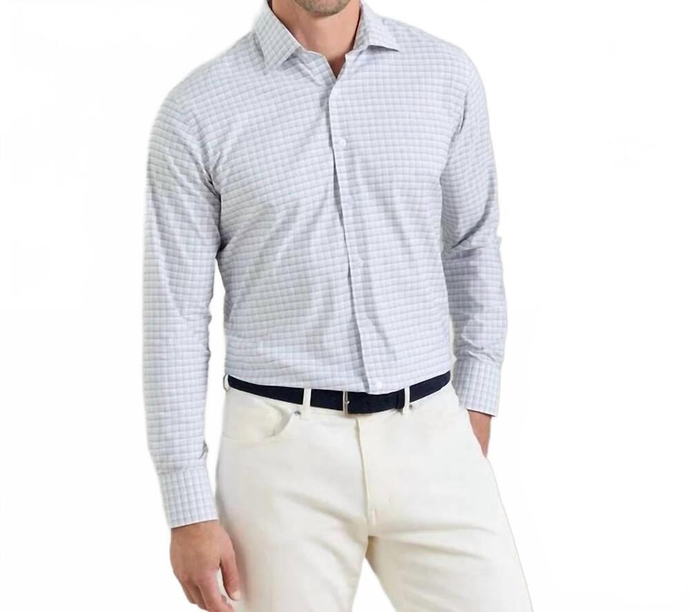 NEW PETER MILLAR robertson performance twill sport shirt in navy